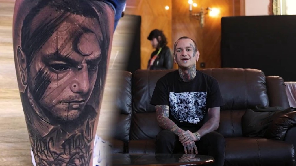 Vegan tattoo artist Anrijs Straume with his Dark Trash Realism artwork